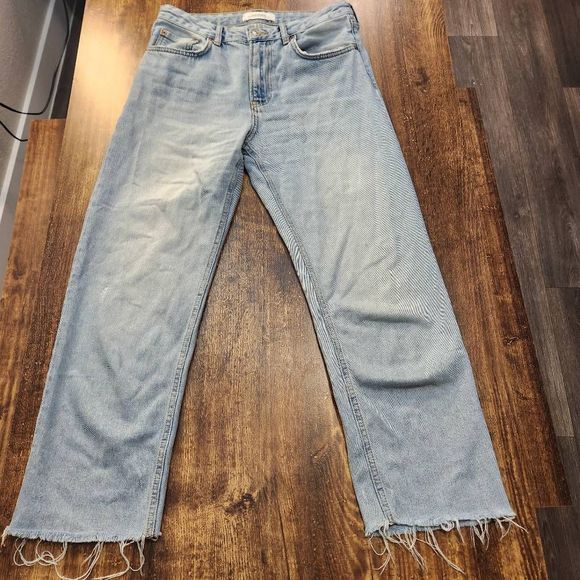 Zara Denim - Zara Woman high-rise straight-leg jeans